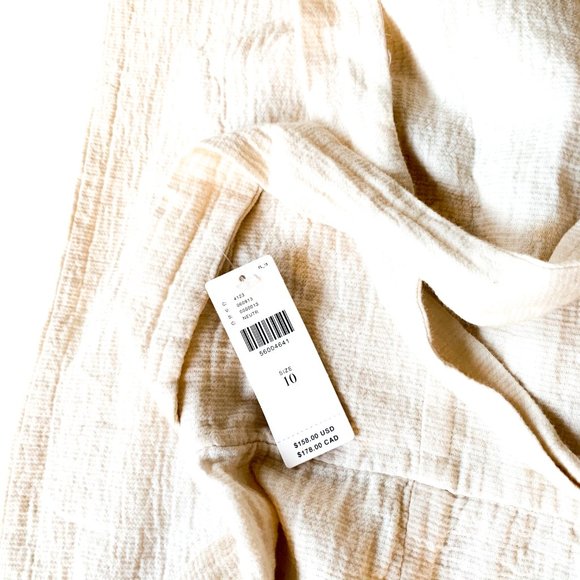 NWT anthropologie demi textured jumpsuit + pockets - Picture 4 of 5